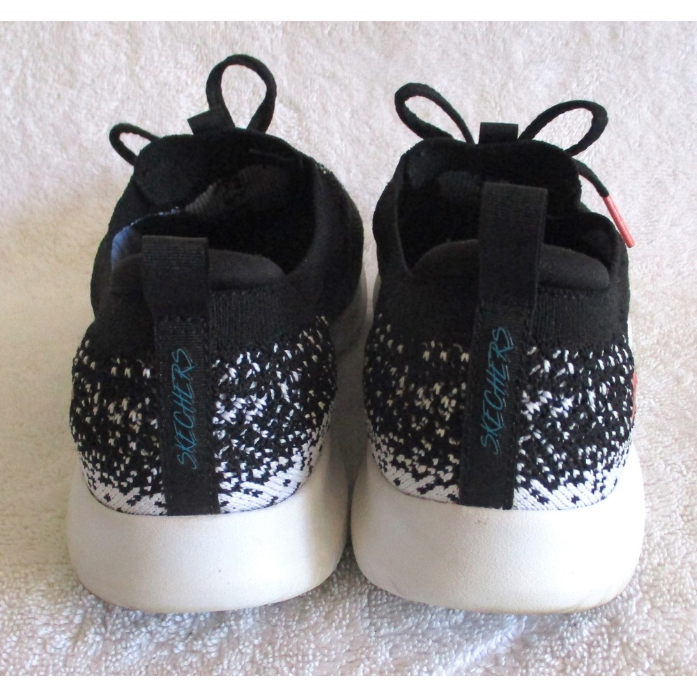 Skechers Air-Cooled Memory Foam Black White Knit Sneakers 149173 Womens 6 - Picture 5 of 9